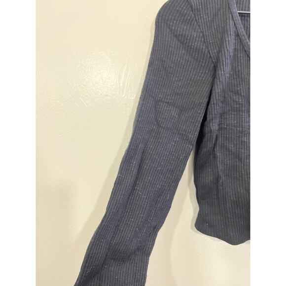 Y2K 90s Crop Henley Baby Tee M Grunge Bella Scandi Whimsigoth Coquette Romantic - Picture 3 of 13